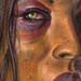 Tattoos - color vampire portrait on foot - 32503